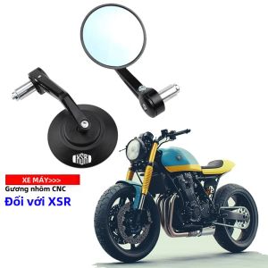 YAMAHA XSR700 XSR900 XSR125 7/8 22mm Xe Máy Thanh Cấp Gương Retro Tay Cầm Đầu Chiếu Hậu Nhôm + Kính Mặt Gương & Phụ Kiện