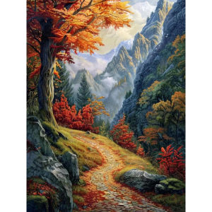 Jigsaw Puzzle for Adults 500/1000/1200/2000PCS Fall Mountain Landscape Artwork DIY Craft Home Wall Decoration Gift Idea