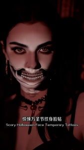 Hình Xăm Miệng Big Mouth Zombie Halloween – Miếng Dán Hóa Trang lễ hội ma Chống Nước Dễ Tẩy Xóa