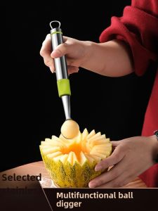Fruit Ball Scoop Watermelon Spoon Ice Cream Ball Scoop Large Melon Baller Watermelon Cutter Full Set Stainless Steel