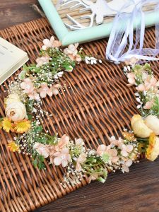 Original Design Ball Flower Crown Bridal Headwear Beach Vacation Accessory Wedding Photography Green Plant Hair Ornament