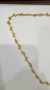 Poh Heng Jewellery 22K Beaded Link Necklace in Yellow Gold[Price By Weight]