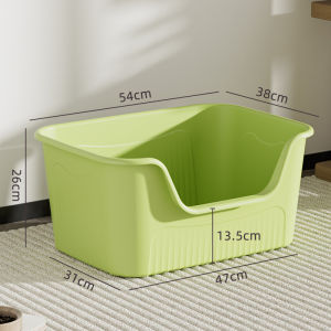 Mabalo Extra Large Open Style Semi-Closed Cat Litter Box Cat Toilet Prevent Spill Pet Supplies Cat Sand Pan Special Large Size
