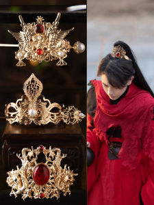 Han Dynasty Tuinga Ancient Costume Men Bandeau Headdress Mens and Womens Hairpin Daily Antique Hair Accessories Photography Performance Cos Crown