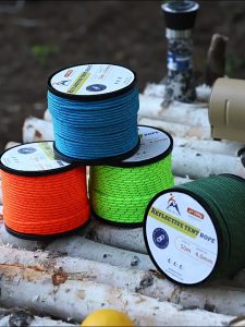 เชือก เต๊นท์ Reflective Tent Rope สมาธิและเล็กๆ สะท้อนแสง ขนาด 4 มม. ยาว 50 เมตร สูง 50 สินค้าส่งจากไทย