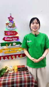 Set Cây Thông Noel Bằng Gỗ In Màu 6 Thanh Trang Trí Dịp Lễ Giáng Sinh Tặng 4 Dây Đèn Led