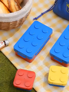 MLADEN Building Block Bento Lunch Box Kids Lunch Box Microwavable Sealed Bekal Makanan Kanak Kanak 饭盒