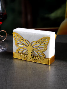 Butterfly Shaped Iron Paper Towel Holder Kitchen Wet Wipes Storage Rack Restaurant Napkin Clip Home Decoration Nordic Style