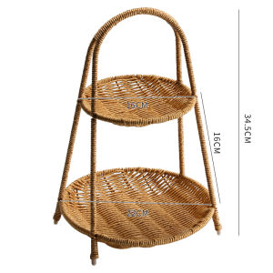 KENS | Giỏ Đựng Dụng Cụ Trà 2 Tầng Kiểu Tre