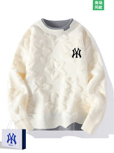 Lazy round Neck Knitwear MLBHRUK Autumn Winter Style Long Sleeve Chinese Brandless Fashion for Young Men Ethnic Clothing