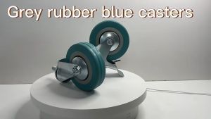 RODA KARET ABU ABU 5 INCI HIDUP AS DRAT MODEL BAUT TUSUK 125MM CASTER MESIN 5 INCH RODA KARET PUTAR SUNDUK 12.5cm IN DRAT