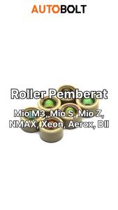 Roller Pemberat 10 Gram 12 Gram Mio M3 S Z NMAX Aerox Freego Lexi Soul GT 125 Fino FI 125 X-Ride 125 6 Pcs Roler Loller Loler Pemberat G Gr 10 Gr 12Gr Set
