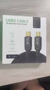 Cáp USB Type C Thunderbolt 5 PD 240W Truyền Dữ Liệu Nhanh 120Gbps Hỗ Trợ Video 16K 60Hz Cho iPhone 16 17 Máy Tính Bảng Laptop - Cáp Sạc