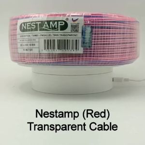 Nestamp Tinned Parallel Twin Transparent Cable 2Cx30/0.18mm (Pink) (100 meter)