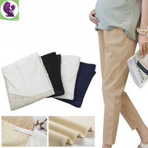 Baby Growth Diary Ready Stock 2024 Spring Autumn Korean Cotton Harem Pants Pregnant Women Bottoms Plus Size Ladies Trouser