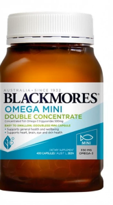 Blackmores Fish Oil 1000mg Mini Double Concentrate Omega-3 Supplements from Australia Imported 400s