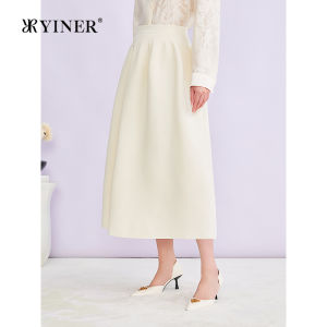 YINER | French Elegant Texture Reducing Age All-match Skater Skirt