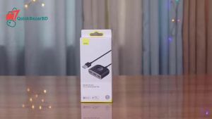 Bộ HUB chia cổng USB Baseus Square Round 4 in 1 (USB 3.0 to USB3.0*1+USB2.0*3 Smart Adapter)