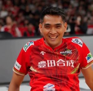 STELAN OLAHRAGA VOLI WOLFDOGS NAGOYA FULL PRINT DENGAN CELANA BISA PAKAI NAMA DAN NOMOR