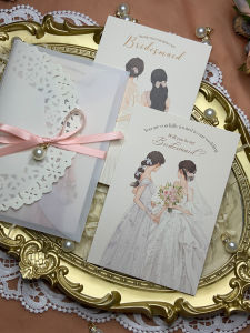 New Handwritten Wedding Invitation Card Best Friend Bridesmaid Groomsmen Thank You Card Greeting Card Single Page Style Fresh Style