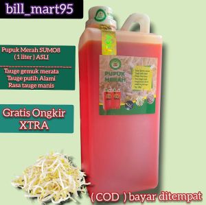 Pupuk Merah SUMO8 ( 1 liter ) Untuk tauge gemuk & putih bersih