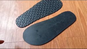 Alas Bawah Sol Potong Outsole Sepatu Sandal Sol Sepatu Karet Mentah Rubber TRC 17 Hitam