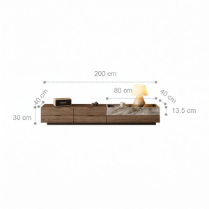 Modern Luxury Italian Stone Storage TV Stand Customizable