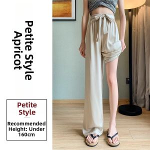 French Elegance Loose Drape Skinny Wide-leg Pants