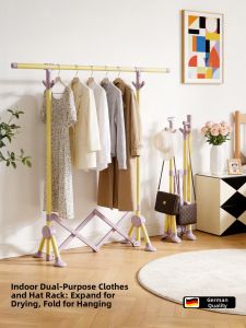 TUOZI | Compact Easy-to-use Floor Standing Clothes Drying Rack