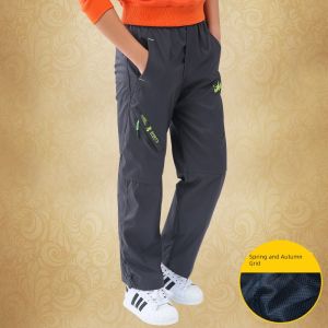 Spring and Autumn Medium and Large Boys Straight Casual Tactical Pants