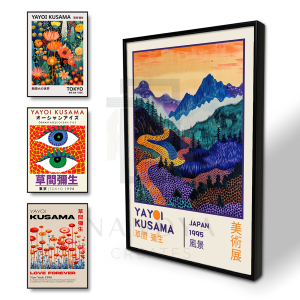 Nandya Creates - Poster Dinding Aesthetic Yayoi Kusama | Hiasan Dinding Kamar Cowok