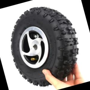 4.10-4 Tyre Tire and Inner Tube Use 4 inch Alloy Wheel Rim Keyway Hub for Gas Scooter Bike Motorcycle Off Road Go Kart