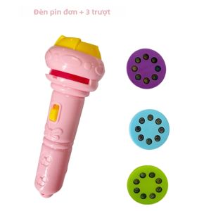 Đèn Pin Chiếu Hình Hoạt Hình Dễ Thương Đồ Chơi Đèn Pin Cho Trẻ Em Sách Truyện Sáng Tạo Dụng Cụ Hỗ Trợ Giấc Ngủ Đèn Pin Nhựa ABS Dùng Pin Nút Dành Cho Cả Nam Và Nữ