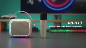 REMAX RB-H13 Wireless Bluetooth V5.4 Speaker 1200mAh RGB Light Portable Mini Karaoke Speaker with Microphone