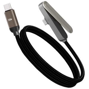 Cáp Sạc Siêu Nhanh 240W USB-C Sang C Tích Hợp Giá Đỡ Gấp Đôi 2 Trong 1 Dành Cho iPhone 15/16/17 Và Điện Thoại Android - Giá Đỡ Sạc Điện Thoại Di Động