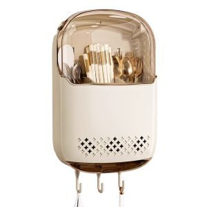Wall-Mounted Chopsticks and Cutlery Drying Organizer