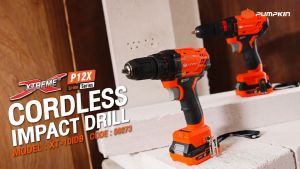 สว่านกระแทกไร้สาย 10 mm. 12V  PUMPKIN ( XT-10IDB รหัส 50273 ) เจาะเหล็ก ไม้ คอนกรีต [ ประกันศูนย์ ] | XTREME ของแท้ 100%