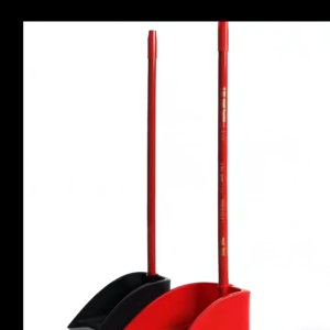 Household Thickened Wooden Handle Plastic Dustpan Red Wood Handle Shovel for Home School & Office