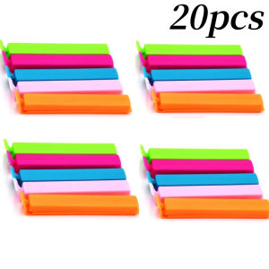 5-20pcs Colorful Sealing Clips Moisture-Proof Fresh-Keeping Snack Bag Clips Sealer Clamp Reusable Plastic Kitchen Storage Food