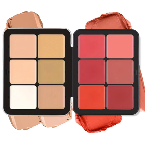 12-Color Iron Box Concealer Blush Cream Matte Highlight Contour Makeup All-in-One Palette
