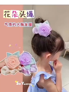 IKAT MOTIF RAMBUT COLOURFUL WARNA MOTIF ELEGAN FLOWER ANAK-ANAK KOREAN HAIRSYLE HAIR TIE CEPOL HIJAB ANTI MELAR