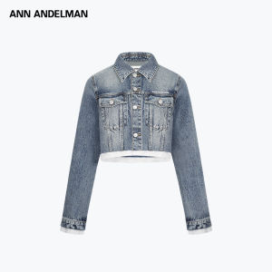 ANN ANDELMAN | Blue Collar Patched Faux Two-piece Jean Jacket