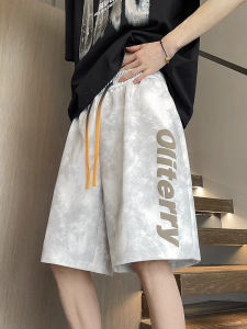 Quần Short Dệt Kim Phong Cách Mỹ Cho Nam Mùa Hè Rộng Rãi Quần Thể Thao Quần Dài Đến Giữa Bắp Chân Quần Thường Ngày Quần Ống Đứng