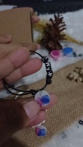 (2 pcs free Box + Cat) Gelang Couple Mewarnai Gelang Sidik Jari Terlaris