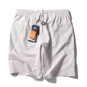 Lightweight Breathable Mens Outdoor Commuter Casual Shorts Functional Stand-up Collar Zipper Closure Straight Leg Summer Shorts