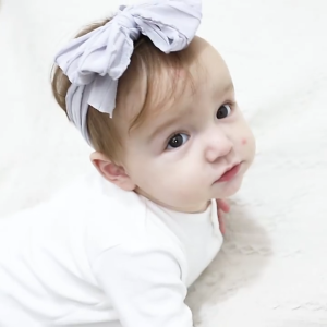 WONDER HANNAH Pita Bayi Perempuan bahan lembut | Bandana Newborn | Pita Newborn bahan katun lembut