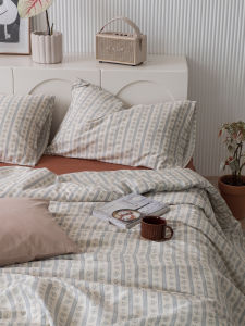 French Vintage Pure Cotton Floral Bedding Set Soft Cotton Bedspread Quilt Cover Pillowcase Bed Canopy Four Piece Bedding Set