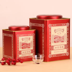 กระป๋องชา กระป๋องชาแบบเหลว กระป๋องชาสี่เหลี่ยม กระป๋องชาขนาดใหญ่ กระป๋องชาช่องลมสำหรับใช้ในบ้าน กระป๋องบรรจุภัณฑ์ใบชาใหม่