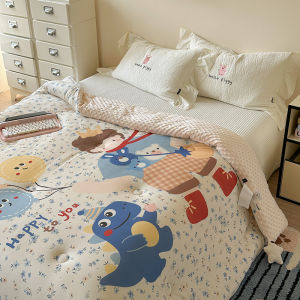 Violet | Violet Knit Cotton Dotted Flannel Large Stars Quilt