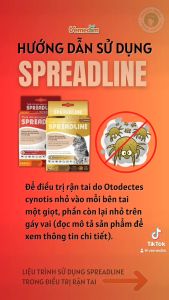 Vemedim Spreadline - Thuốc nhỏ gáy sán dây giun tròn ấu trùng giun tim ve và bọ nhảy cho mèo hộp 3 tuýp